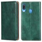 For Samsung Galaxy A40 PU + TPU Gloss Oil Solid Color Magnetic Horizontal Flip Leather Case with Holder & Card Slot & Wallet(Green) - 1