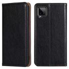 For Samsung Galaxy A42 5G PU + TPU Gloss Oil Solid Color Magnetic Horizontal Flip Leather Case with Holder & Card Slot & Wallet(Black) - 1
