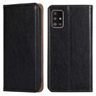 For Samsung Galaxy A51 5G PU + TPU Gloss Oil Solid Color Magnetic Horizontal Flip Leather Case with Holder & Card Slot & Wallet(Black) - 1