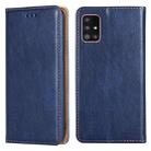 For Samsung Galaxy A51 5G PU + TPU Gloss Oil Solid Color Magnetic Horizontal Flip Leather Case with Holder & Card Slot & Wallet(Blue) - 1