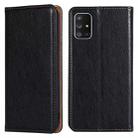 For Samsung Galaxy A71 4G PU + TPU Gloss Oil Solid Color Magnetic Horizontal Flip Leather Case with Holder & Card Slot & Wallet(Black) - 1