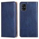 For Samsung Galaxy A71 4G PU + TPU Gloss Oil Solid Color Magnetic Horizontal Flip Leather Case with Holder & Card Slot & Wallet(Blue) - 1