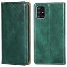 For Samsung Galaxy A71 5G PU + TPU Gloss Oil Solid Color Magnetic Horizontal Flip Leather Case with Holder & Card Slot & Wallet(Green) - 1