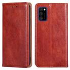 For Samsung Galaxy A91 PU + TPU Gloss Oil Solid Color Magnetic Horizontal Flip Leather Case with Holder & Card Slot & Wallet(Brown) - 1