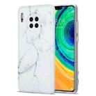 For Huawei Mate 30 TPU Glossy Marble Pattern IMD Protective Case(White) - 1