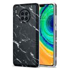 For Huawei Mate 30 TPU Glossy Marble Pattern IMD Protective Case(Black) - 1