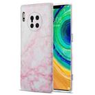 For Huawei Mate 30 Pro TPU Glossy Marble Pattern IMD Protective Case(Light Pink) - 1