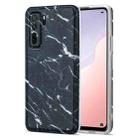 For Huawei Nova 7 SE TPU Glossy Marble Pattern IMD Protective Case(Black) - 1