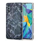 For Huawei P30 TPU Glossy Marble Pattern IMD Protective Case(Dark Grey) - 1