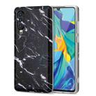 For Huawei P30 TPU Glossy Marble Pattern IMD Protective Case(Black) - 1