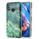 For Huawei P30 Lite TPU Glossy Marble Pattern IMD Protective Case(Emerald Green) - 1