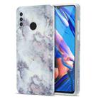 For Huawei P30 Lite TPU Glossy Marble Pattern IMD Protective Case(Earthy Grey) - 1