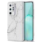 For Huawei P40 Pro TPU Glossy Marble Pattern IMD Protective Case(White) - 1