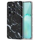 For Huawei P40 Pro TPU Glossy Marble Pattern IMD Protective Case(Black) - 1