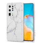 For Huawei P40 Pro+ TPU Glossy Marble Pattern IMD Protective Case(White) - 1