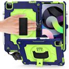 360 Degree Rotation Turntable Contrast Color Robot Shockproof Silicone + PC Protective Case with Holder For iPad Air 2022 / 2020 10.9 / Pro 11 (2020)(Navy Blue + Yellow Green) - 1