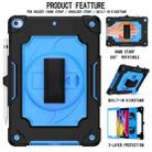 360 Degree Rotation Turntable Contrast Color Robot Shockproof Silicone + PC Protective Case with Holder For iPad 10.2 / 10.2 (2020) / Pro 10.5(Black + Blue) - 2