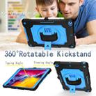 360 Degree Rotation Turntable Contrast Color Robot Shockproof Silicone + PC Protective Case with Holder For iPad 10.2 / 10.2 (2020) / Pro 10.5(Black + Blue) - 3