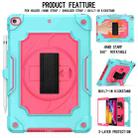 360 Degree Rotation Turntable Contrast Color Robot Shockproof Silicone + PC Protective Case with Holder For iPad 10.2 / 10.2 (2020) / Pro 10.5(Mint Green + Rose Red) - 2