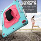 360 Degree Rotation Turntable Contrast Color Robot Shockproof Silicone + PC Protective Case with Holder For iPad 10.2 / 10.2 (2020) / Pro 10.5(Mint Green + Rose Red) - 6