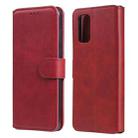 For OPPO Realme 7 5G / Realme V5 Classic Calf Texture PU + TPU Horizontal Flip Leather Case, with Holder & Card Slots & Wallet(Red) - 1