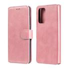For Samsung Galaxy A72 5G / 4G Classic Calf Texture PU + TPU Horizontal Flip Leather Case, with Holder & Card Slots & Wallet(Rose Gold) - 1
