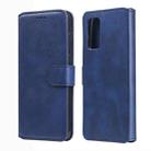 For Xiaomi Poco M3 / Redmi Note 9 4G Classic Calf Texture PU + TPU Horizontal Flip Leather Case, with Holder & Card Slots & Wallet(Blue) - 1