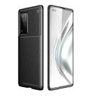 For Huawei Honor V40 Carbon Fiber Texture Shockproof TPU Case(Black) - 1