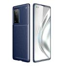 For Huawei Honor V40 Carbon Fiber Texture Shockproof TPU Case(Blue) - 1