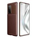 For Huawei Honor V40 Carbon Fiber Texture Shockproof TPU Case(Brown) - 1