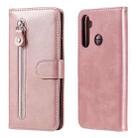 For OPPO Realme 5 / 5s / C3 Fashion Calf Texture Zipper Horizontal Flip Leather Case with Holder & Card Slots & Wallet(Rose Gold) - 1