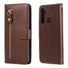 For OPPO Realme 5 / 5s / C3 Fashion Calf Texture Zipper Horizontal Flip Leather Case with Holder & Card Slots & Wallet(Brown) - 1