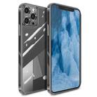 High Transparent TPU Soft Frame + Glass Back Fine Hole Protective Case For iPhone 11 Pro Max(Grey) - 1
