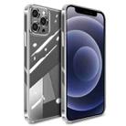 For iPhone 12 mini High Transparent TPU Soft Frame + Glass Back Fine Hole Protective Case (Transparent) - 1