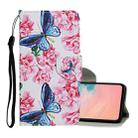 For Samsung Galaxy A02s (US Edition) Colored Drawing Pattern Horizontal Flip Leather Case with Holder & Card Slots & Wallet & Lanyard(Dragonfly Flower) - 1