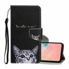 For Samsung Galaxy A02s(EU Edition) Colored Drawing Pattern Horizontal Flip Leather Case with Holder & Card Slots & Wallet & Lanyard(Little Cat) - 1