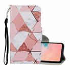 For Samsung Galaxy S21 5G Colored Drawing Pattern Horizontal Flip Leather Case with Holder & Card Slots & Wallet & Lanyard(Marble) - 1