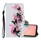 For Samsung Galaxy A72 5G / 4G Colored Drawing Pattern Horizontal Flip Leather Case with Holder & Card Slots & Wallet & Lanyard(Four Butterflies) - 1