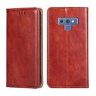 For Samsung Galaxy Note9 PU + TPU Gloss Oil Solid Color Magnetic Horizontal Flip Leather Case with Holder & Card Slot & Wallet(Brown) - 1