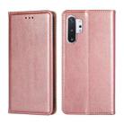 For Samsung Galaxy Note10 PU + TPU Gloss Oil Solid Color Magnetic Horizontal Flip Leather Case with Holder & Card Slot & Wallet(Rose Gold) - 1