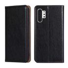 For Samsung Galaxy Note10+ PU + TPU Gloss Oil Solid Color Magnetic Horizontal Flip Leather Case with Holder & Card Slot & Wallet(Black) - 1