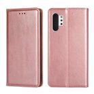 For Samsung Galaxy Note10+ PU + TPU Gloss Oil Solid Color Magnetic Horizontal Flip Leather Case with Holder & Card Slot & Wallet(Rose Gold) - 1