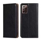 For Samsung Galaxy Note20 PU + TPU Gloss Oil Solid Color Magnetic Horizontal Flip Leather Case with Holder & Card Slot & Wallet(Black) - 1
