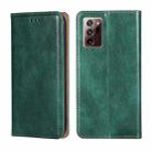 For Samsung Galaxy Note20 PU + TPU Gloss Oil Solid Color Magnetic Horizontal Flip Leather Case with Holder & Card Slot & Wallet(Green) - 1