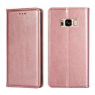 For Samsung Galaxy S8 PU + TPU Gloss Oil Solid Color Magnetic Horizontal Flip Leather Case with Holder & Card Slot & Wallet(Rose Gold) - 1