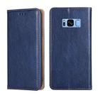 For Samsung Galaxy S8 PU + TPU Gloss Oil Solid Color Magnetic Horizontal Flip Leather Case with Holder & Card Slot & Wallet(Blue) - 1