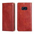 For Samsung Galaxy S8+ PU + TPU Gloss Oil Solid Color Magnetic Horizontal Flip Leather Case with Holder & Card Slot & Wallet(Brown) - 1