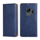 For Samsung Galaxy S9 PU + TPU Gloss Oil Solid Color Magnetic Horizontal Flip Leather Case with Holder & Card Slot & Wallet(Blue) - 1