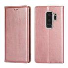 For Samsung Galaxy S9+ PU + TPU Gloss Oil Solid Color Magnetic Horizontal Flip Leather Case with Holder & Card Slot & Wallet(Rose Gold) - 1