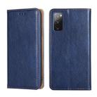 For Samsung Galaxy S20 FE PU + TPU Gloss Oil Solid Color Magnetic Horizontal Flip Leather Case with Holder & Card Slot & Wallet(Blue) - 1